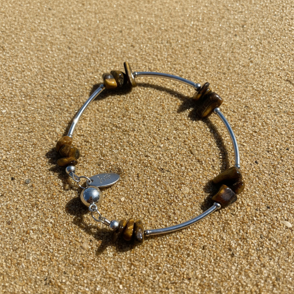 05-B4-02 Tiger Eye Tube Bracelet