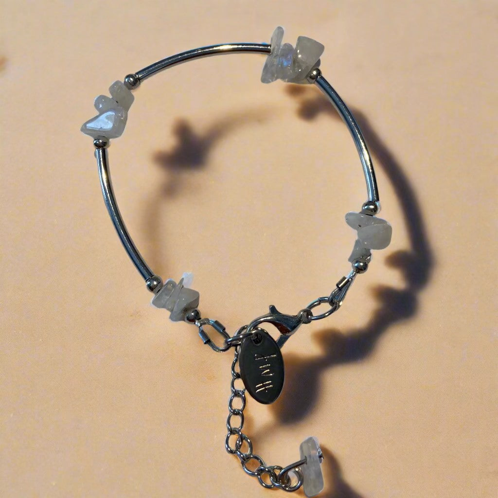05-B4-02 Moonstone Tube Bracelet