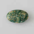 Green aventurine gemstone featuring soft green colouring and subtle natural inclusions with a gentle shimmer, showcased in the J.W.H. Designs gemstone collection.
