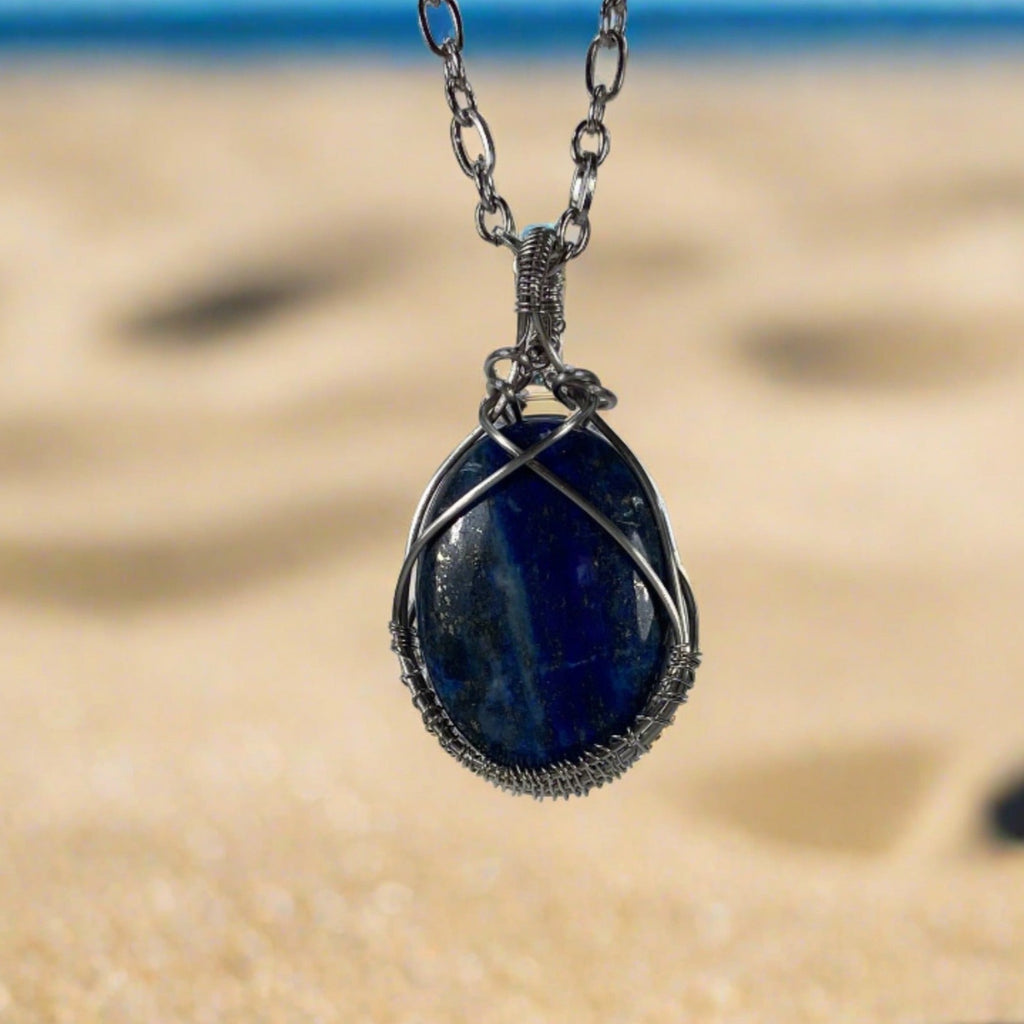 JWH Designs - Nature Inspired Artistic Jewellery - Lapis Lazuli Pendant with Chain