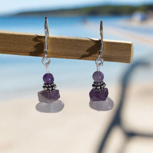 JWH Designs - Nature Inspired Artistic Jewellery - Semiprecious Gemstone Earrings